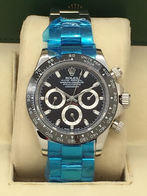Rolex Daytona Black Dial Automatic - 40mm -Replica Watches