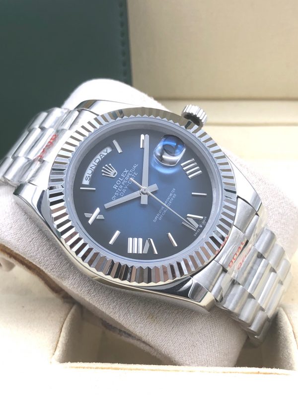 Rolex Daydate Blue Dial Automatic – 40mm -Replica Watches - Image 3