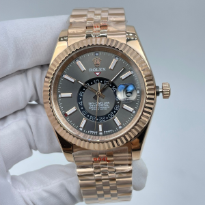 Rolex Skydeweller Rose gold automatic - 42mm Replica watches