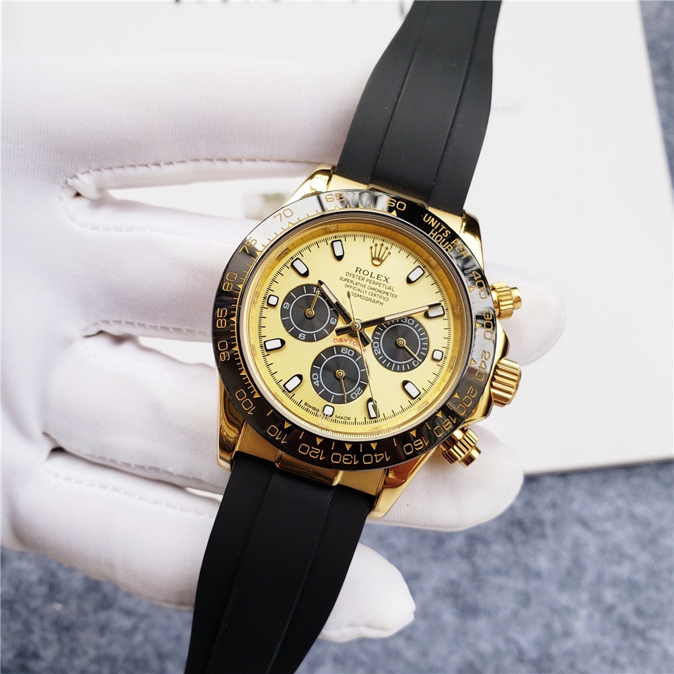 Rolex Daytona Rubber strap / Automatic Movement/ Luxury Rolex Watch- 39mm -Replica Watches