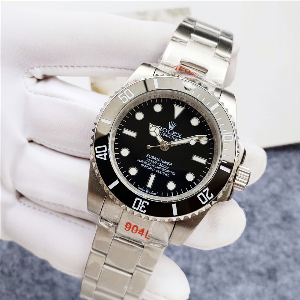 Rolex Submariner Black Dial / Automatic Movement/ Luxury Rolex watch/ Dateless - 40mm -Replica Watches