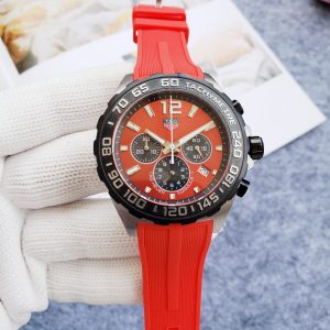 Tag Heuer F1 Red Rubber Strap Chronograph- 43mm