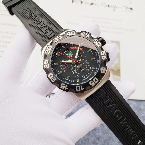 Tag Heuer F1 black Rubber strap / Chronograph/ Luxury Tag Watch For Men's- 47mm -Replica watches - Image 2