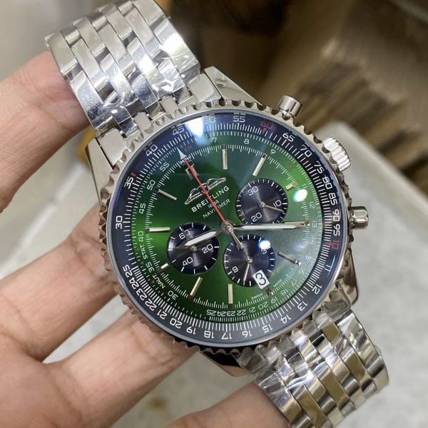 Breitling Navitimer Green dial/ Chronograph Quartz/ Luxury Breitling Watch For Men’s -Replica watches