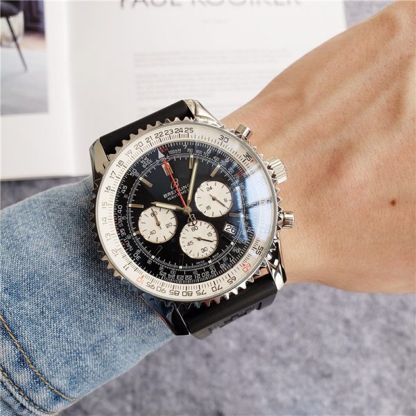 Breitling Navitimer Rubber strap/ Chronograph Quartz/ Luxury Breitling Watch For Men’s/ 46mm -Replica watches - Image 3