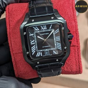 Cartier Santos Black Automatic Movement - 40mm
