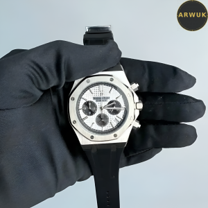 AP Audemars Piguet Black Rubber Strap Chronograph - 42mm
