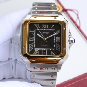 Cartier Santos Black dial Automatic Movement - 40mm Replica watches
