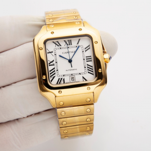 Cartier Santos  Gold Strap Automatic Movement - 40mm Replica watches