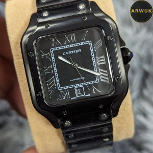 Cartier Santos Full black Automatic Movement -40mm