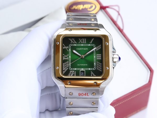 Cartier Santos Green dial Automatic Movement - 40mm Replica watches - Image 4