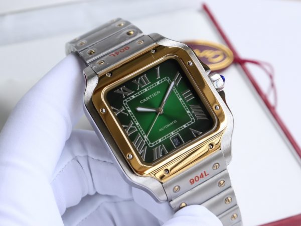 Cartier Santos Green dial Automatic Movement - 40mm Replica watches - Image 5