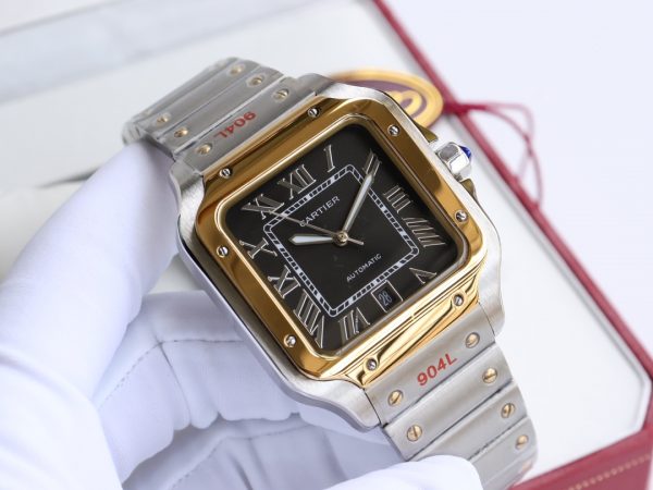 Cartier Santos Black dial Automatic Movement - 40mm Replica watches - Image 6