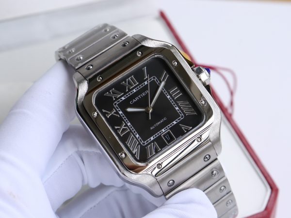 Cartier Santos Black dial Automatic Movement - 40mm Replica watches - Image 3