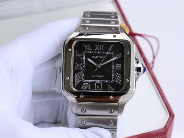 Cartier Santos Black dial Automatic Movement - 40mm Replica watches - Image 6