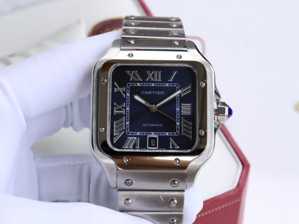 Cartier Santos Blue Dial Automatic Movement - 40mm Replica watches - Image 4