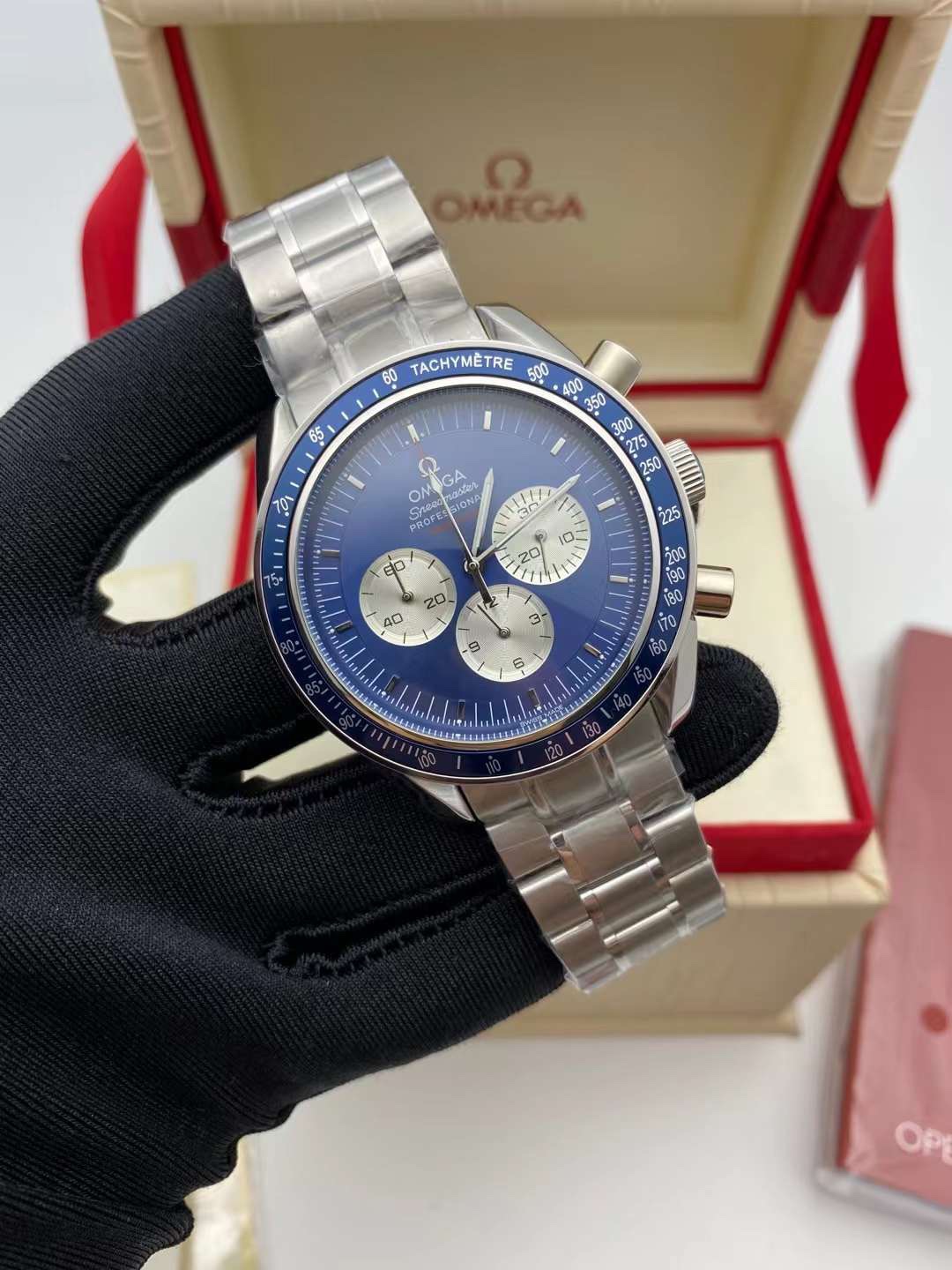 Omega Seamaster Blue dial / Chronograph / luxury Omega watches for Men’s- 44mm -Replica watches