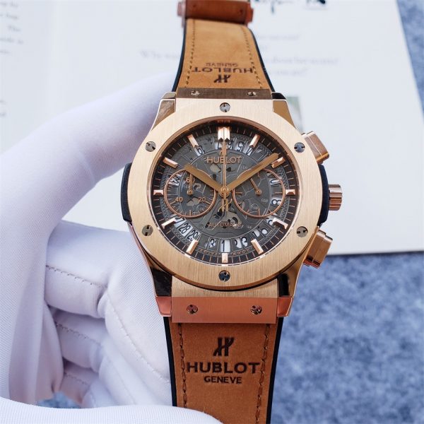 Hublot Geneva Big Bang Leather strap Chronograph- 42mm -Replica watches