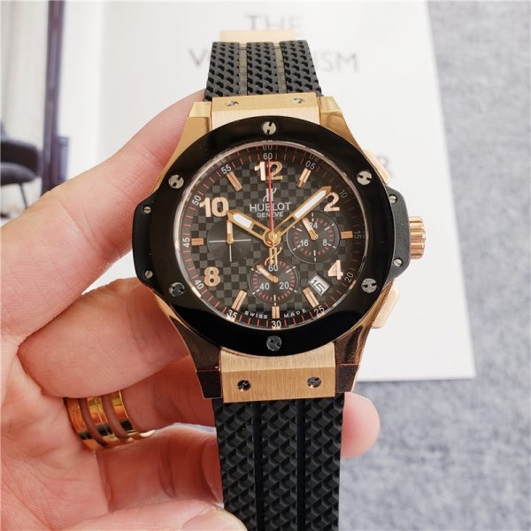 Hublot Big Bang Black Rubber Strap Chronograph- 42mm -Replica watches