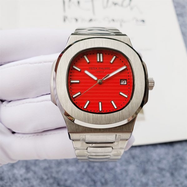 Patek Philippe Red dial Automatic Movement -Replica watches