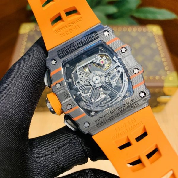 Richard Millie Automatic Movement Chronograph orange Rubber strap RM -Replica watches - Image 9