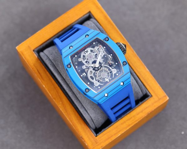 Richard Millie Automatic Movement Blue Rubber strap RM -Replica watches - Image 2