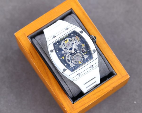 Richard Millie Automatic Movement White Rubber strap RM -Replica watches - Image 2