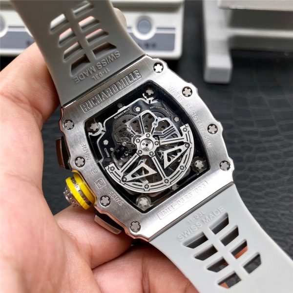 Richard Millie Automatic Movement Chronograph Grey Rubber strap RM -Replica watches - Image 7