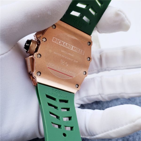 Richard Millie Automatic Movement Chronograph Green Rubber strap RM -Replica watches - Image 5