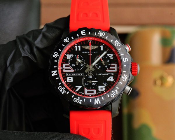 Breitling Endurance Red Strap, Men’s -44mm -Replica watches