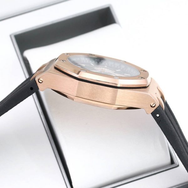 AP Audemars Piguet Black Rubber Strap Chronograph - 44mm -Replica watches - Image 2