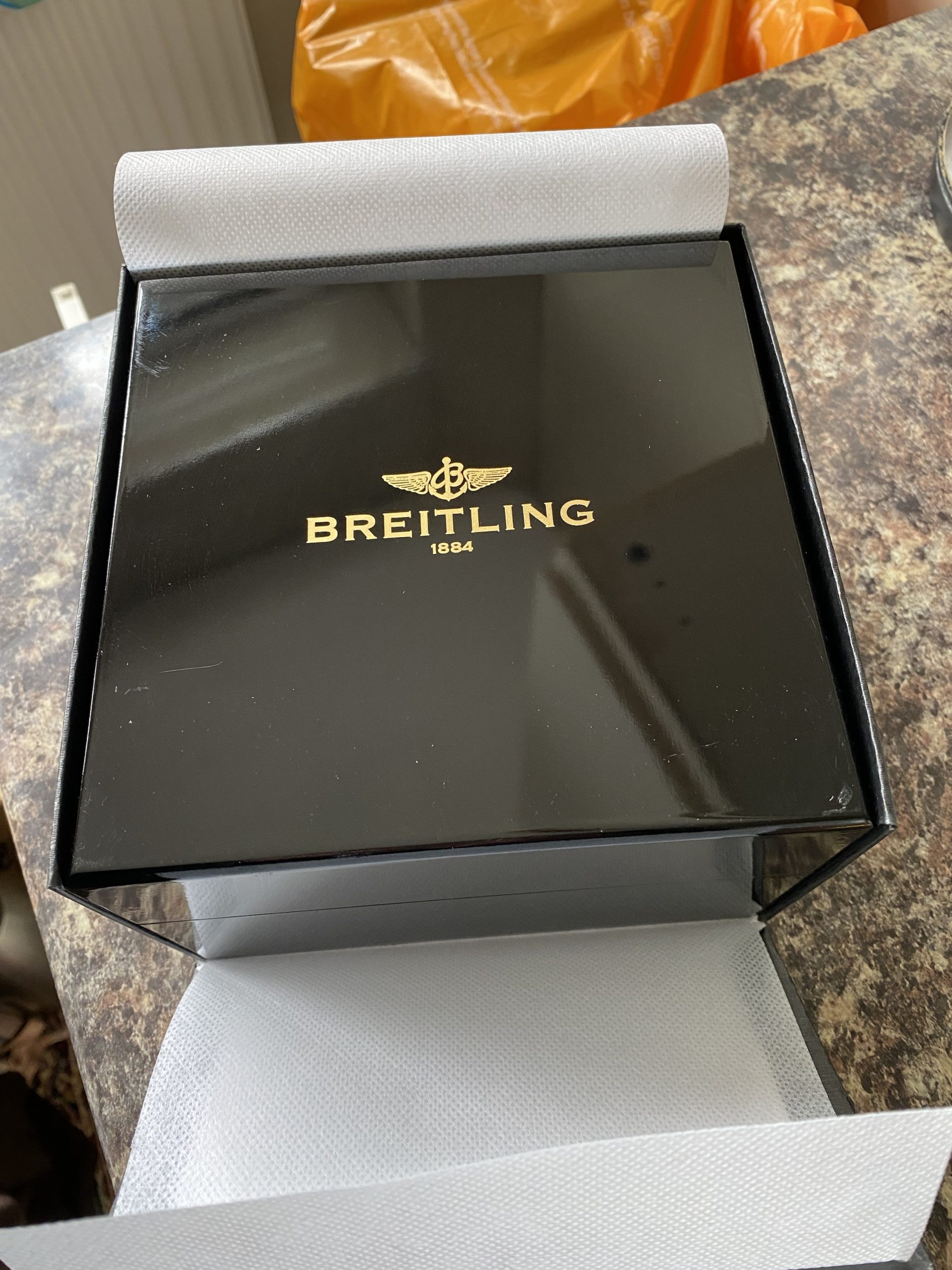 Breitling Box and paper