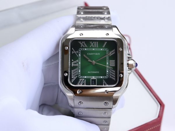 Cartier Santos Green dial Automatic Movement - 40mm - Image 3