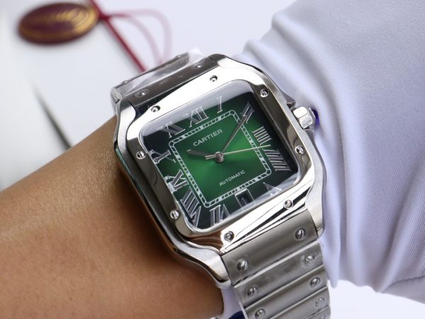 Cartier Santos Green dial Automatic Movement - 40mm - Image 6